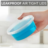 Frischhaltedosen 250ml Transparent mit Deckel PP Wiederverwendbar – 50 Stück | Mikrowelle Gefrierschrank BPA-frei