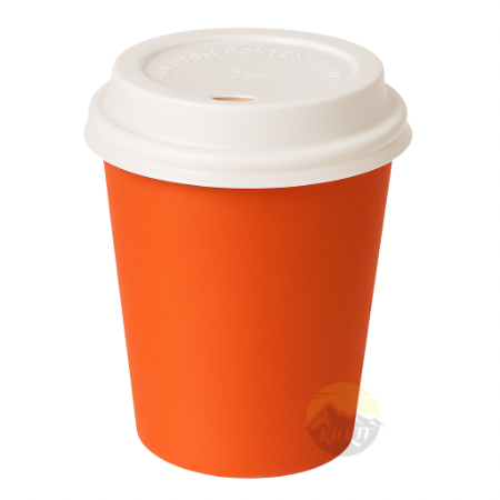  Kaffeebecher Pappe Farbig 200ml Orange Rot Blau – 100/500/1000 Stück | Umweltabgabe Inklusive
