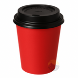  Kaffeebecher Pappe Farbig 200ml Orange Rot Blau – 100/500/1000 Stück | Umweltabgabe Inklusive