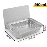 Aluschale 861L 22x16cm mit Deckel – 100 Stück | Biryani Catering Komplettes Menü