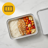 Aluschale 861L 22x16cm mit Deckel – 100 Stück | Biryani Catering Komplettes Menü