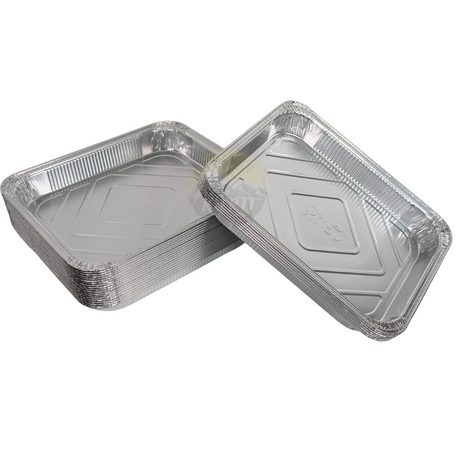 Aluschale rechteckig 2660 ml – 50 Stück | Backofen Grill Gefrierschrank Lasagne Auflauf Menüschale
