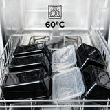 KURTT Meal Prep Boxen Schwarz PP Mit Deckel | Mikrowelle Gefrierschrank 50/100 Stück BPA-frei | 500ml 650ml 750ml 1000ml