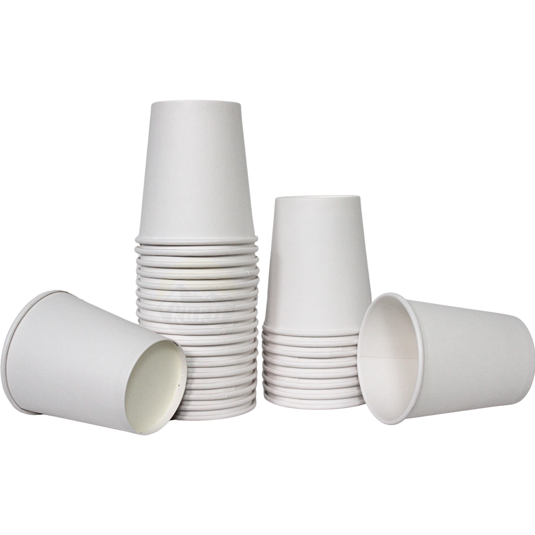 Kaffeebecher Pappe Weiß 200ml Extra Stabil – 100/500/1000 Stück | Café To Go Umweltabgabe Inklusive