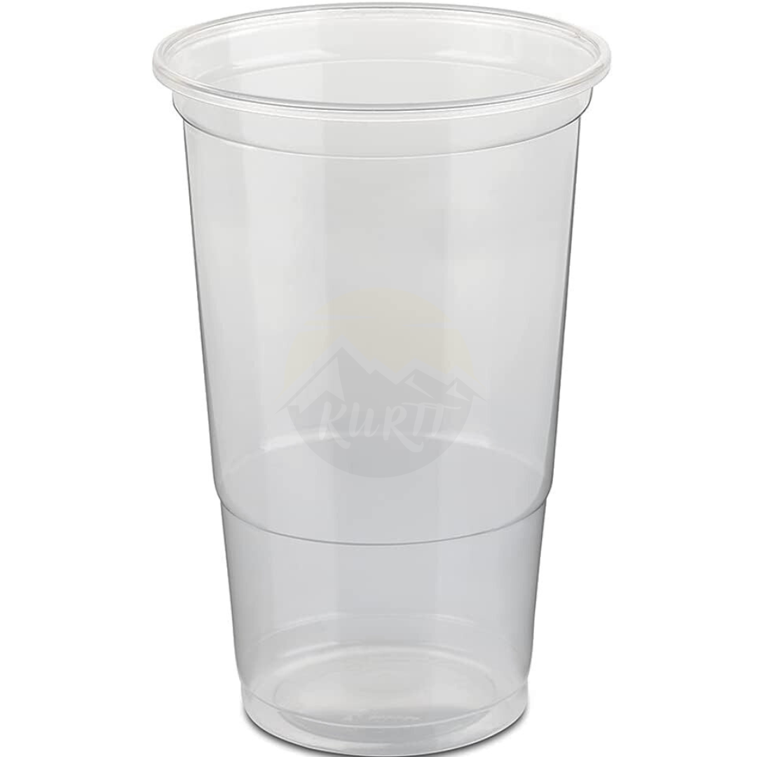 Bierbecher Plastik 500ml – 100/400/800 Stück | Einwegbecher Transparent PP Festival Veranstaltung | Großes Pint Bruchsicher Stapelbar