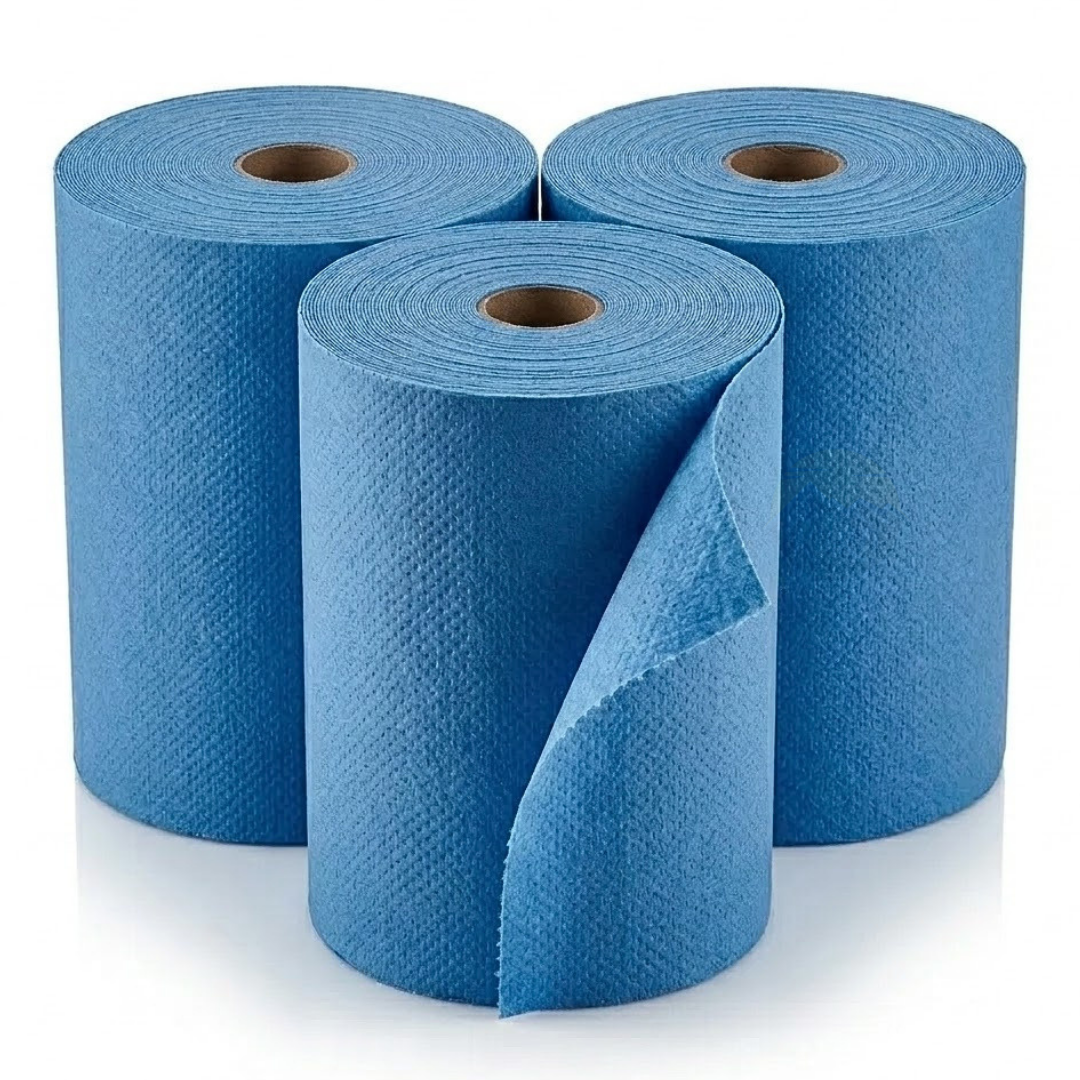 KURTT Putztuchrollen Blau 2-lagig Zellstoff 1.000 Blatt – 2 Rollen
