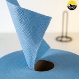 KURTT Putztuchrollen Blau 2-lagig Zellstoff 1.000 Blatt – 2 Rollen