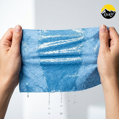 KURTT Putztuchrollen Blau 2-lagig Zellstoff 1.000 Blatt – 2 Rollen