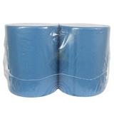 Putztuchrolle Blau 2-lagig Zellstoff 380m – 2 Rollen | Industriepapier HACCP Lebensmittelkontakt