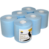 KURTT Putzrolle Midi Blau 2-lagig Recycling 150m Centerfeed 6 Rollen