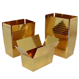 Ballotin bonbondoos 250 gram glanzend goud – 50 stuks | Binnenzijde goudfolie, 11,5x6x5,5 cm