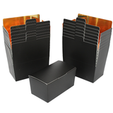 Ballotin bonbondoos 500 gram glanzend zwart – 50 stuks | Binnenzijde goudfolie, 13x7,5x7 cm