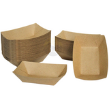 Kraft Snackschalen S 125x88x38mm – Einweg Fingerfood | 100 Stück