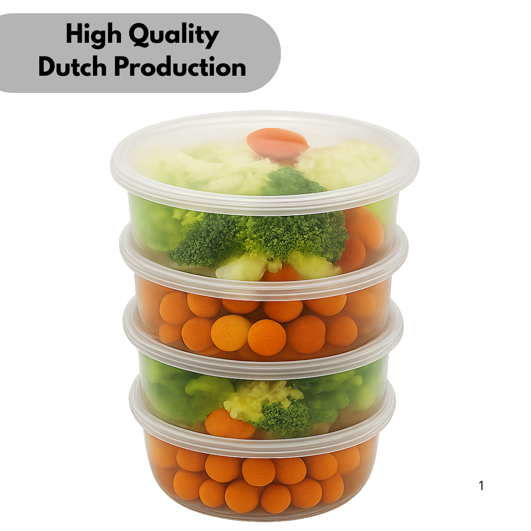 Frischhaltedosen 250ml Transparent mit Deckel PP Wiederverwendbar – 50 Stück | Mikrowelle Gefrierschrank BPA-frei