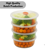 Frischhaltedosen 250ml Transparent mit Deckel PP Wiederverwendbar – 50 Stück | Mikrowelle Gefrierschrank BPA-frei