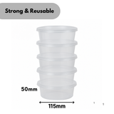 Frischhaltedosen 350ml mit Transparent PP Deckel Universell – 50 Stück | Meal Prep Suppe Reste Mikrowelle
