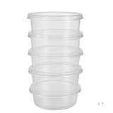 Frischhaltedosen 250ml Transparent mit Deckel PP Wiederverwendbar – 50 Stück | Mikrowelle Gefrierschrank BPA-frei