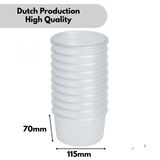 Frischhaltedosen 500ml Transparent PP Deckel – 100 Stück | Batch Cooking Suppe Meal Prep Mikrowelle