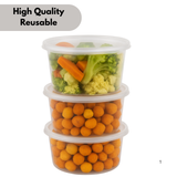 Frischhaltedosen 500ml Transparent PP Deckel – 100 Stück | Batch Cooking Suppe Meal Prep Mikrowelle