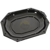 Servierplatte Cateringplatte 33cm Achteckig Schwarz Ungeteilt – mit Deckel | 10 Stück