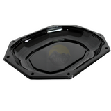 Servierplatte Cateringplatte 33cm Achteckig Schwarz Ungeteilt – mit Deckel | 10 Stück
