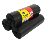 Müllsäcke Reißfest 70my LDPE – Schwarz Blau 60L bis 240L Profi