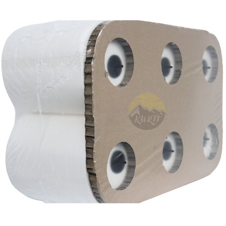 Handtuchrolle Autocut 2-lagig Zellstoff 150m – 6 Rollen | Automatischer Spender Weiß Blau
