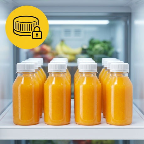 rPET-Flaschen 250ml Deckel Orange – Saftflaschen Smoothie | 40 Stück