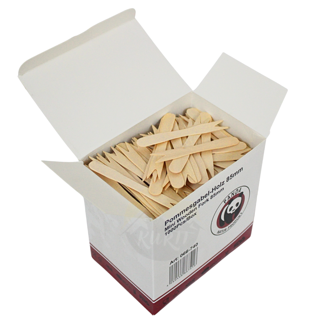 Pommesgabel 85 mm Holz