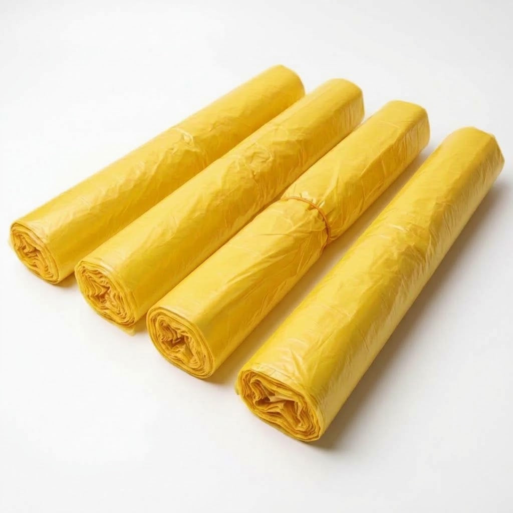 HDPE Afvalzakken 70 x 110 cm T25 Geel – 25 x 20 stuks - 500 zakken