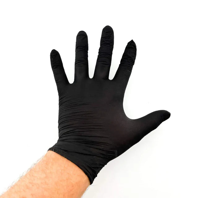  Nitrilhandschuhe Schwarz Einweg Puderfrei Latexfrei – 100/500/1000 Stück | Küche Tattoo Medizin S M L XL