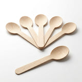 Holz Teelöffel, Eislöffel 100mm - 200 Stück