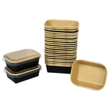 Kraft Saladebakjes – 500 Stuks met Deksel 125ml/250ml | Duurzame Salade Verpakking