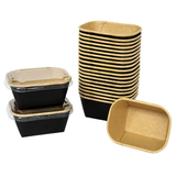 Kraft Saladebakjes – 500 Stuks met Deksel 125ml/250ml | Duurzame Salade Verpakking