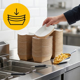 Frietbakjes A13 Karton Kraft/Wit – 130 × 78 × 43 mm | Snackbakje Groot