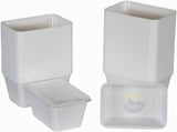 KURTT Meal Prep Behälter Weiß Mit Deckel PP – 50/100 Stück | Mikrowelle Gefrierschrank BPA-frei | 500ml 750ml 1000ml