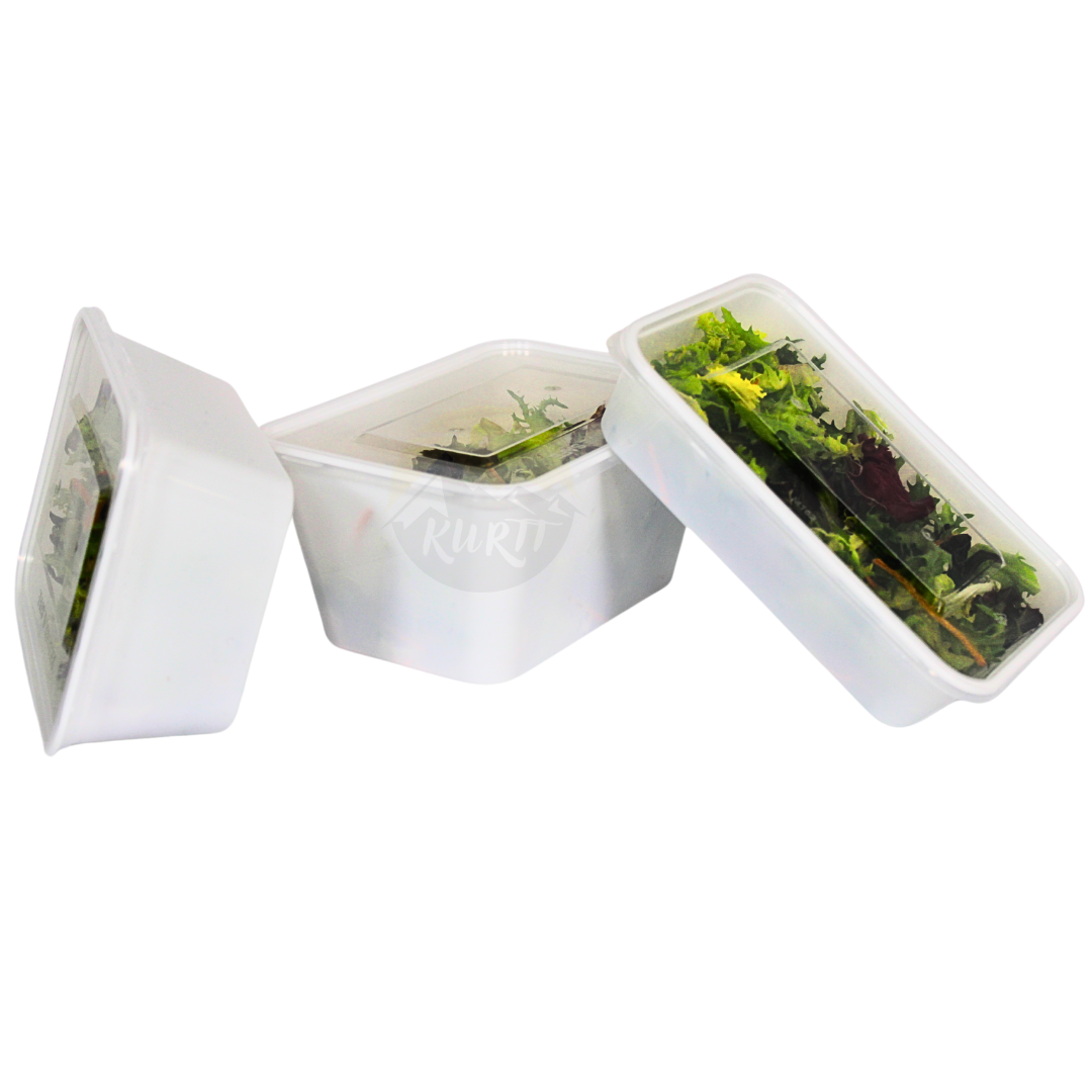 KURTT Meal Prep Behälter Weiß Mit Deckel PP – 50/100 Stück | Mikrowelle Gefrierschrank BPA-frei | 500ml 750ml 1000ml