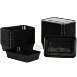KURTT Meal Prep Boxen Schwarz PP Mit Deckel | Mikrowelle Gefrierschrank 50/100 Stück BPA-frei | 500ml 650ml 750ml 1000ml