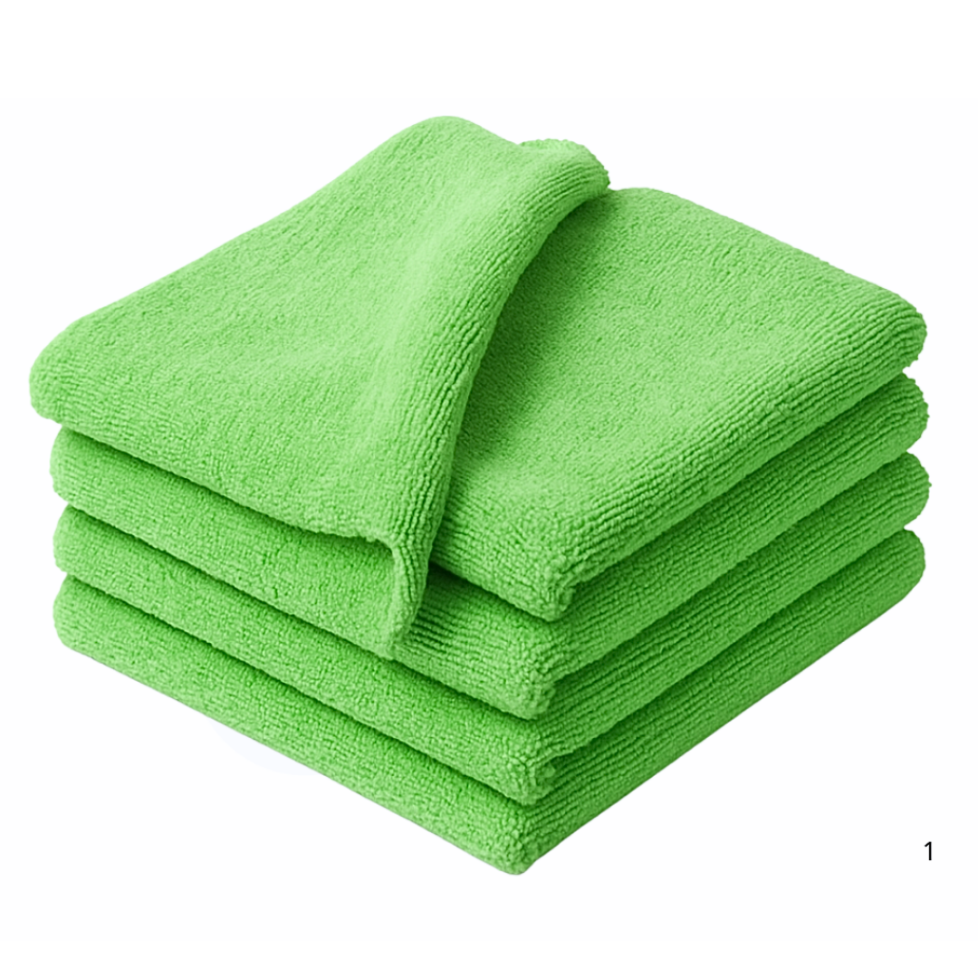Mikrofasertücher Putztücher 40x40cm – Gelb Grün Blau Rosa 4-Farben HACCP | 80 Stück