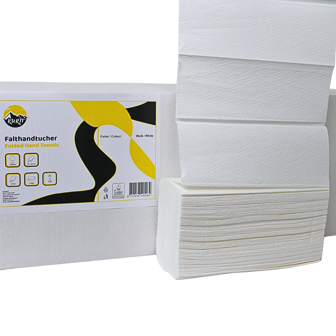 3750x papieren handdoekjes (tissue) Z-Multifold, cellulose 2-laags - handdoekjes papier