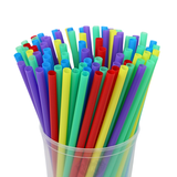 Trinkhalme Wiederverwendbar Gerade PP 8x240mm Bunt – 100 Stück | BPA-frei Spülmaschinenfest EN12875-1