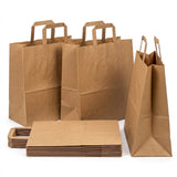 Papiertragetaschen Braun Flachhenkel 26x17x25cm – 50/100/250 Stück | Gastronomie Take-away