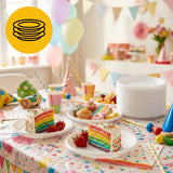 Mehrwegteller PP Weiß 22cm – Bruchsicher Spülmaschinenfest Buffet | 100 Stück