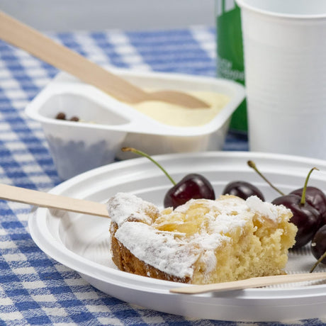 Mehrwegteller PP Weiß 22cm – Bruchsicher Spülmaschinenfest Buffet | 100 Stück