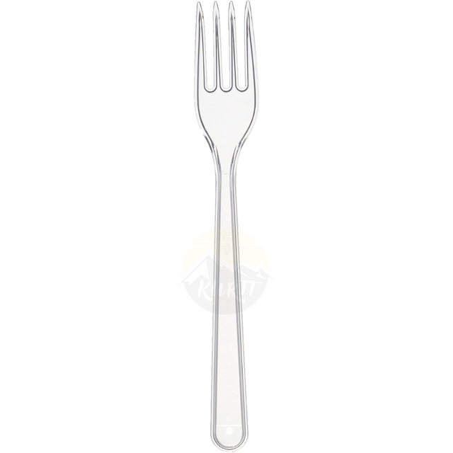 Herbruikbare plastic vorken 18 cm transparant