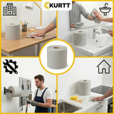 KURTT Handtuchrolle Midi Grau Innenabrollung 1-lagig Recycling 300m – 6 Rollen | Putzpapier Werkstatt Industrie