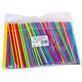 500x Flexible Trinkhalme Wiederverwendbar Flexibel PP 5x230mm | Bunt Schwarz BPA-frei