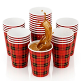 2500x Kaffeebecher Scotty (Schottenkaro) 180 ml – Einweg-Pappbecher – inkl. SUP