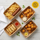Kraft Snackschalen A20 Saucenfach – 50/100/500 Stück | Pommes Currywurst