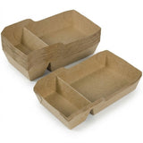 Kraft Snackschalen A23 Fettdicht 142x65x35mm Saucenfach 50/100/500 Stück